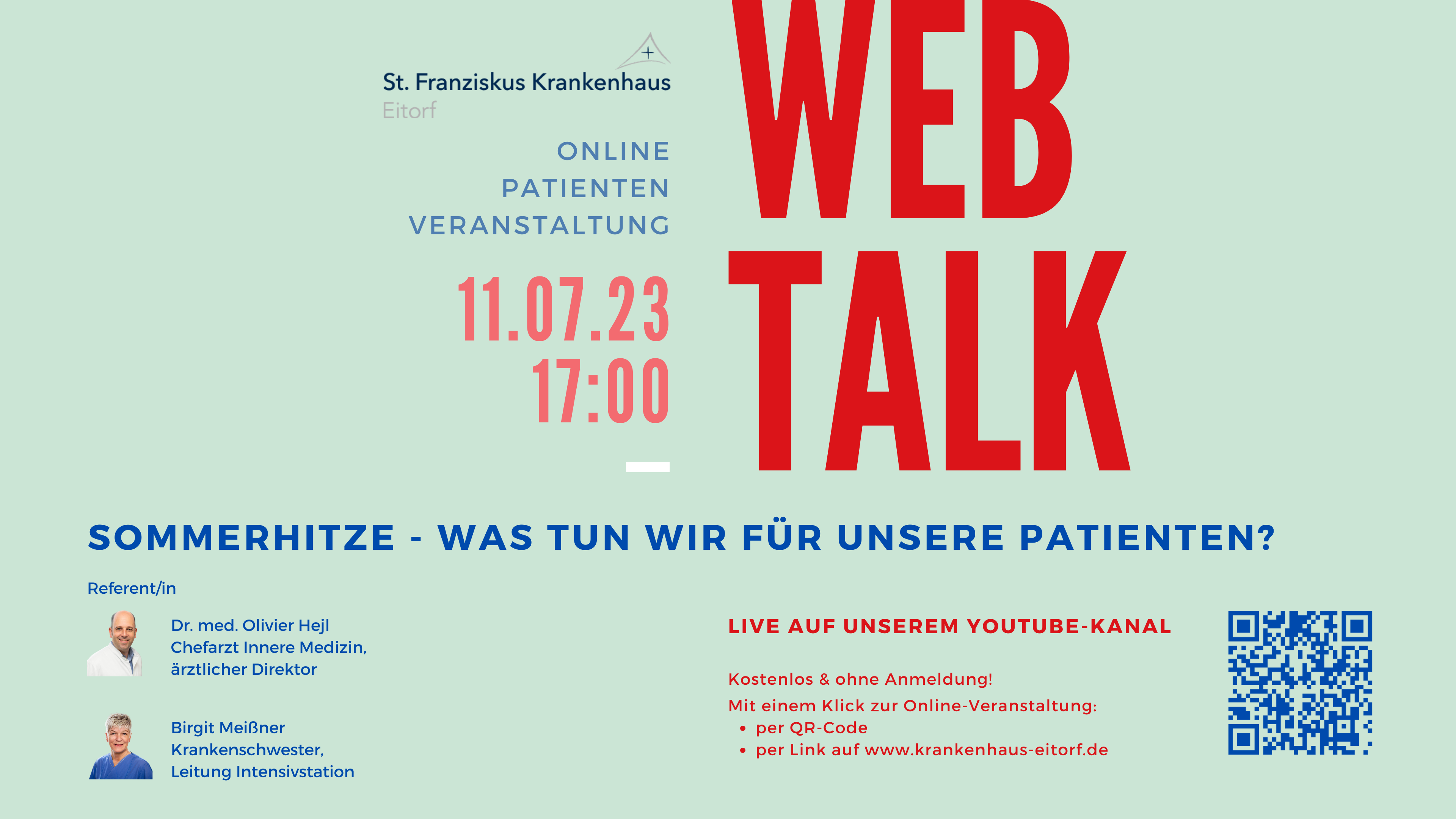 EINLADUNG: WEBTALK „Sommerhitze – was tun wir für unsere Patienten?“ – Online-Patientenveranstaltung am 11.07.2023