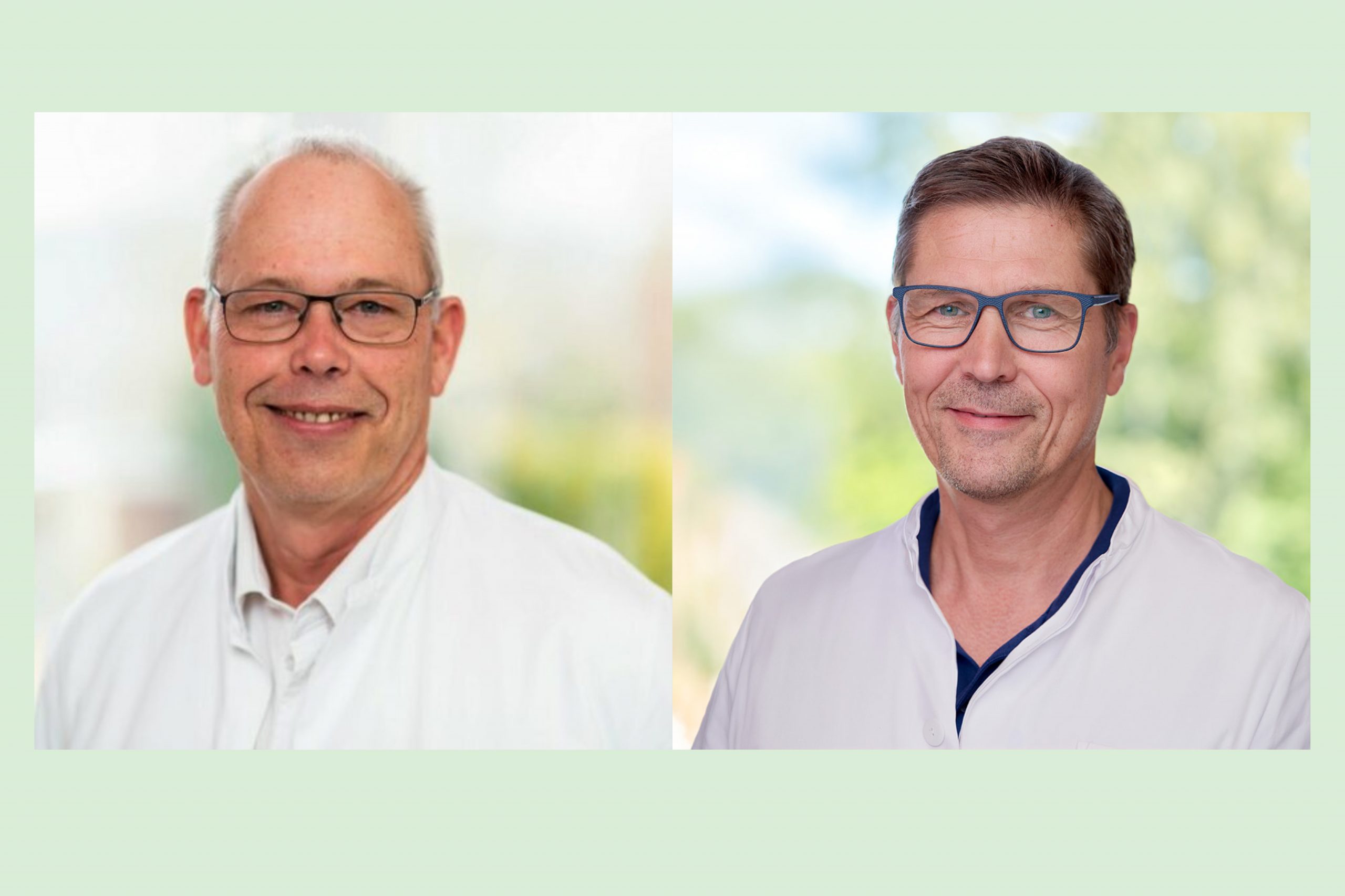 Ärztliches Direktorium 2025: Dr. Jörg-Uwe Schulz (li), Ärztlicher Direktor, Dr. Thomas Morkramer (re.), stellv. Ärztlicher Direktor