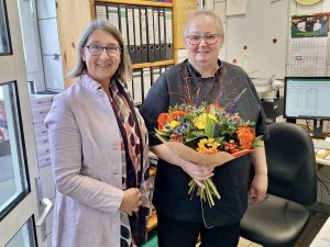 30-jähriges Dienstjubilätum von Anita Baumann, Küchenchefin am St. Franziskus Krankenhaus.